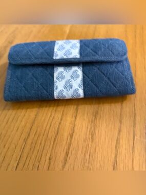 Lemon Hill Quilted Denim Paisley Trifold Wallet